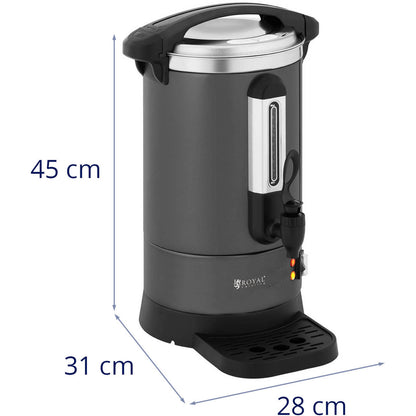 Royal Catering Coffee/tea maker with tap and drip tray, 6 l, 950 W, gray – image 7