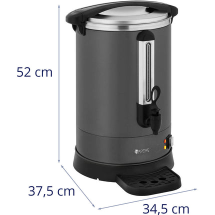 Royal Catering Tea maker with tap and drain tray 14 l 1400 W gray – image 7