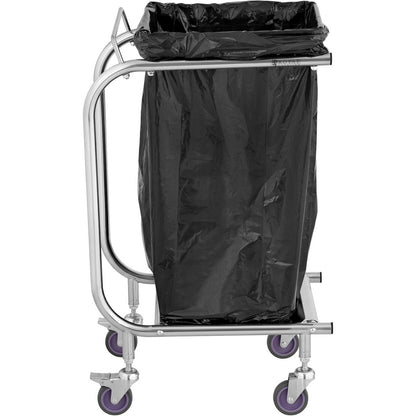 Royal Catering Stainless steel garbage bag stand trolley – image 3