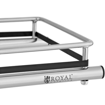 Royal Catering Stainless steel garbage bag stand trolley – image 4