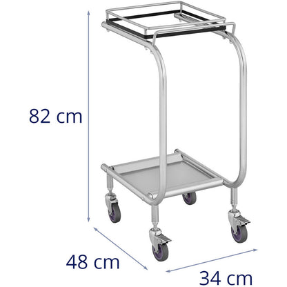 Royal Catering Stainless steel garbage bag stand trolley – image 6
