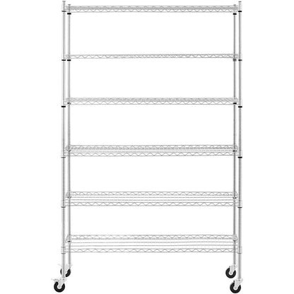 Royal Catering rack for wire-bore wire castors 6 shelves up to 90 kg 120x45x189 cm – image 5