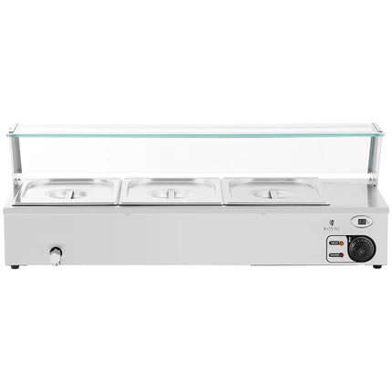 Royal Catering Bain marie food warmer heating buffet with cover 3 x GN 1/2 2000 W – image 6