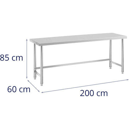 Royal Catering Kitchen table, stainless steel, 200 x 60 cm – image 2