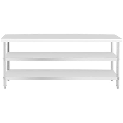 Royal Catering Kitchen table with 2 shelves, stainless steel, 200 x 70 cm – image 5