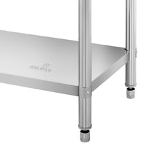 Tables – Table, stainless steel worktop with 2 shelves, 150x70cm - Carlat