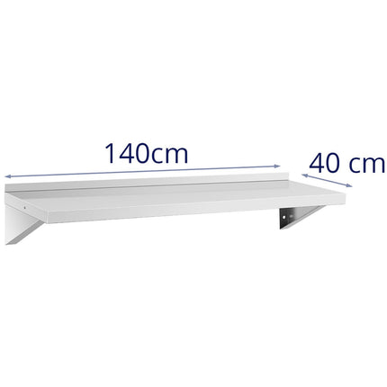Royal Catering Wall hanging kitchen shelf of steel up to 80 kg 150 x 40 cm – image 13