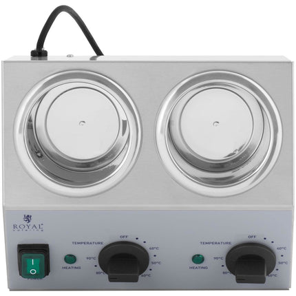 Royal Catering Double bottle warmer for hot sauces, 2 heating zones, 2x1 l – image 6