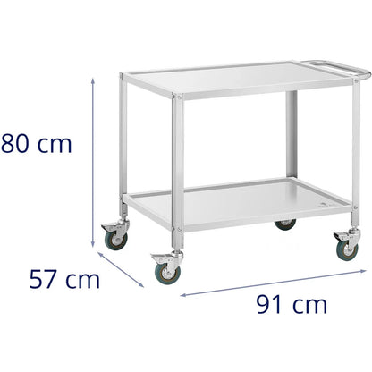 Royal Catering Catering waiter trolley for serving, 3 shelves, 69 x 34 cm, up to 81 kg – image 18