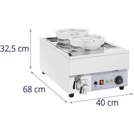 Royal Catering Bemar electric heater station for fondue soup chocolate 1500 W 2 x 7 l – image 7