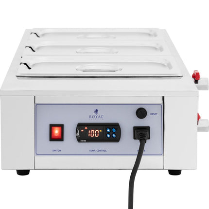 Royal Catering Chocolate hot water heater for sauces electric watering 3 x 3.2 l 1500 W – image 6