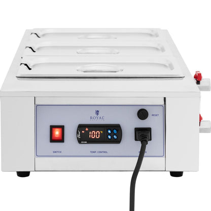Royal Catering Chocolate hot water heater for sauces electric watering 3 x 3.2 l 1500 W – image 6