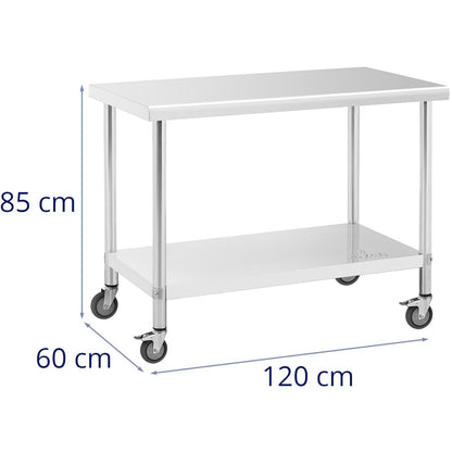 Royal Catering Metal table catering with wheels with shelf STAL 70 x 100 cm – image 10