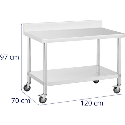 Royal Catering Metal table catering with wheels and a top STAL 70 x 120 cm – image 5