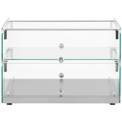 Royal Catering Confectionery buffet display case for cakes, desserts, muffins, glass, 2 shelves, 50 l – image 2