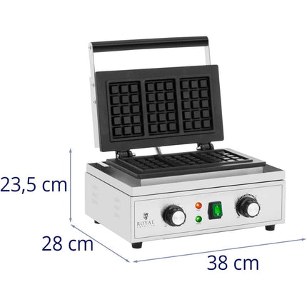 Royal Catering Waffle iron rectangular on 3 Belgian Waffles TEFLON 1500 W – image 6