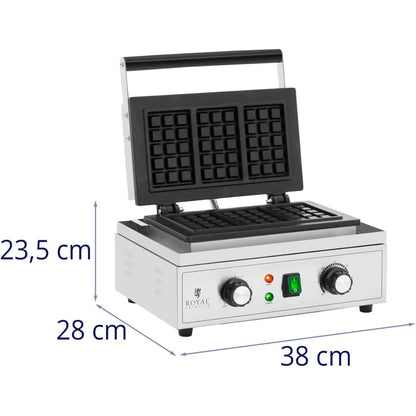 Royal Catering Waffle iron rectangular on 3 Belgian Waffles TEFLON 1500 W – image 6