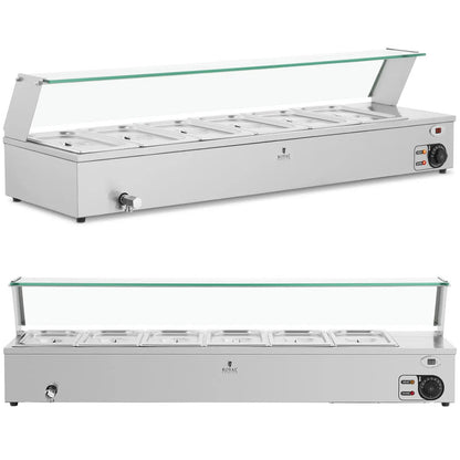 Royal Catering Bain marie food warmer heating buffet with cover 3 x GN 1/2 2000 W – image 8