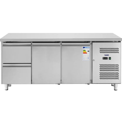 Royal Catering Refrigeration table with worktop 2 chambers 2 drawers -2-10 C 417 l 275 W – image 6