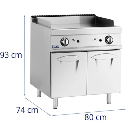 Royal Catering Grill, smooth grill plate with a cabinet for propane / LPG / natural gas 12 kW – image 6