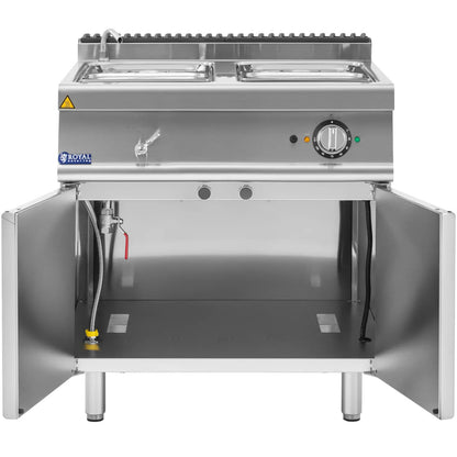 Royal Catering Electric bain marie with cabinet and tap 2x GN 1/2 2x GN 1/3 6000 W – image 2