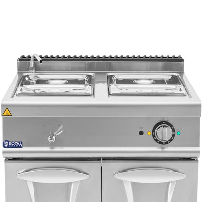 Royal Catering Electric bain marie with cabinet and tap 2x GN 1/2 2x GN 1/3 6000 W – image 3