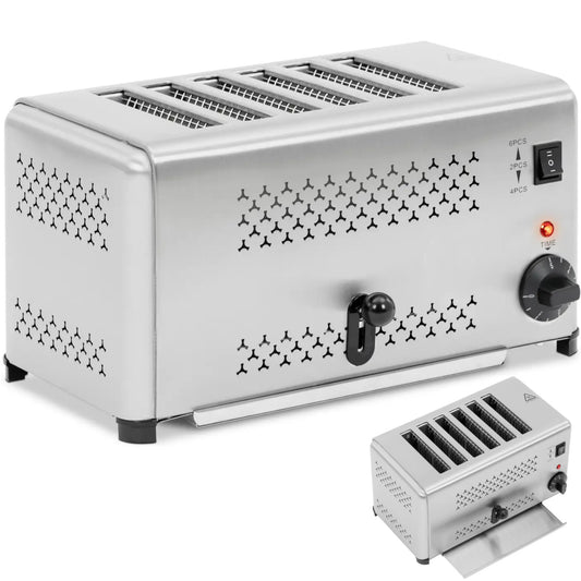 Royal Catering Toaster sandwich bread maker for 6 toasts, 2500 W