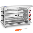 Royal Catering Gas spit roaster for 15 chickens, 3 skewers propane-butane 15 kW