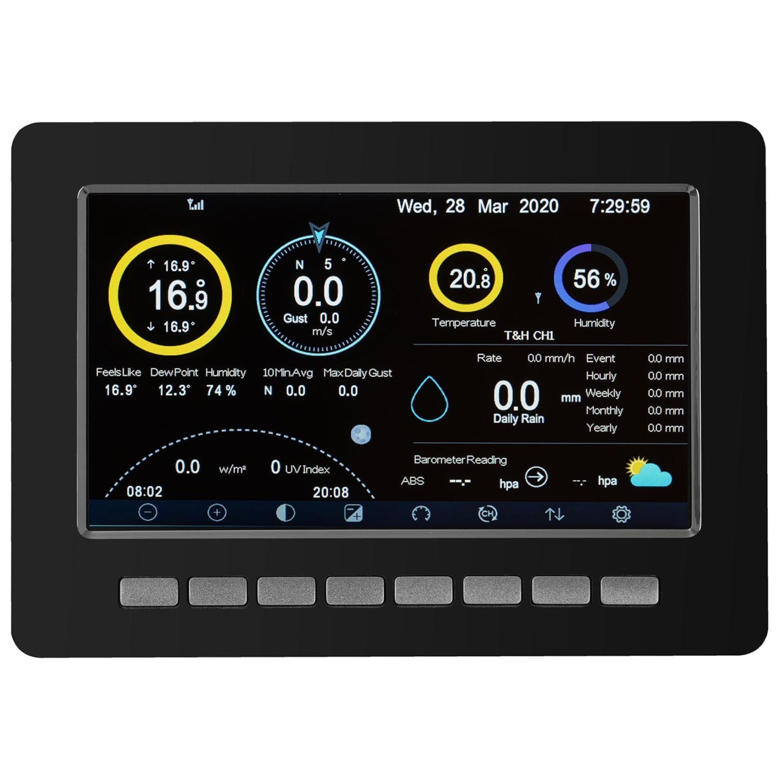 Steinberg Systems Wireless solar weather station 7in1 LCD WiFi 100m – image 3
