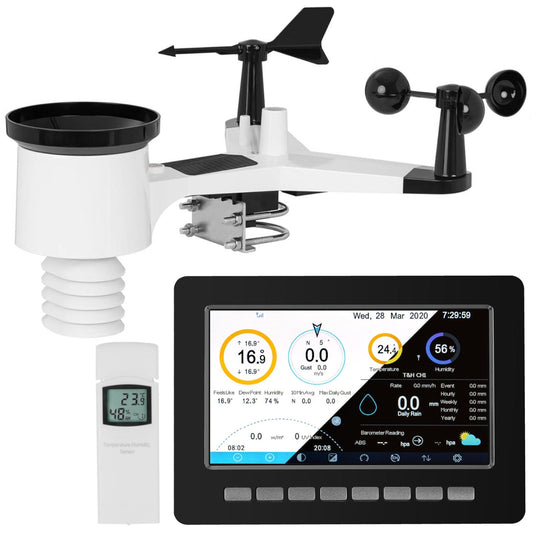 Steinberg Systems Wireless solar weather station 7in1 LCD WiFi 100m