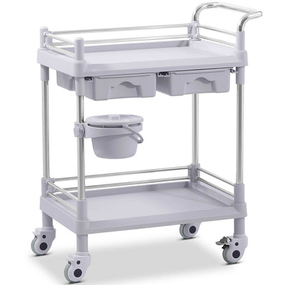 Steinberg Systems Medical laboratory trolley 2 shelves 2 drawers basket – image 2