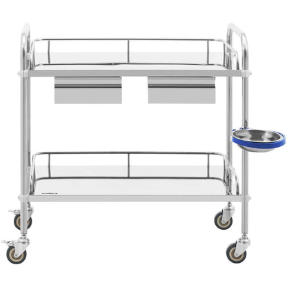 Steinberg Systems Laboratory cosmetic treatment trolley made of steel, 2 drawers, 2 shelves, 85 x 54 x 28 cm – image 2