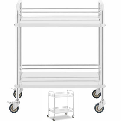 Steinberg Systems Laboratory cosmetic treatment trolley made of steel, 2 shelves, 73 x 44 x 86 cm, 20 kg
