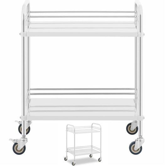 Steinberg Systems Laboratory cosmetic treatment trolley made of steel, 2 shelves, 73 x 44 x 86 cm, 20 kg
