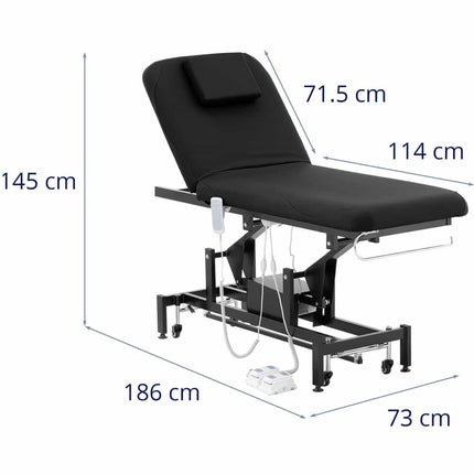 Physa Bed cosmetic table for electric massage 2 engines 200 kg LYON - black – image 4