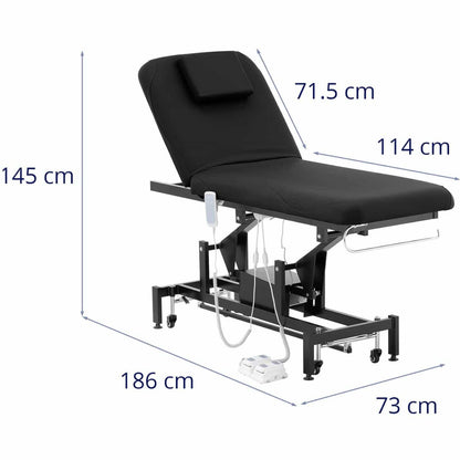 Physa Bed cosmetic table for electric massage 2 engines 200 kg LYON - black – image 4