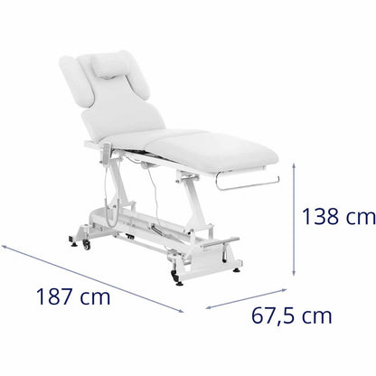 Physa Bed cosmetic table for electric massage 3 engines 250 kg NANTES - white – image 8