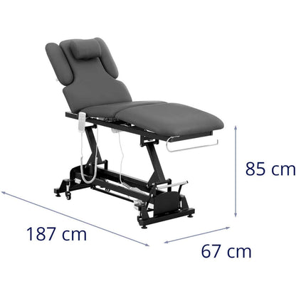 Physa Bed Beauty table for electric massage 3 engines 250 kg NANTES - gray – image 9