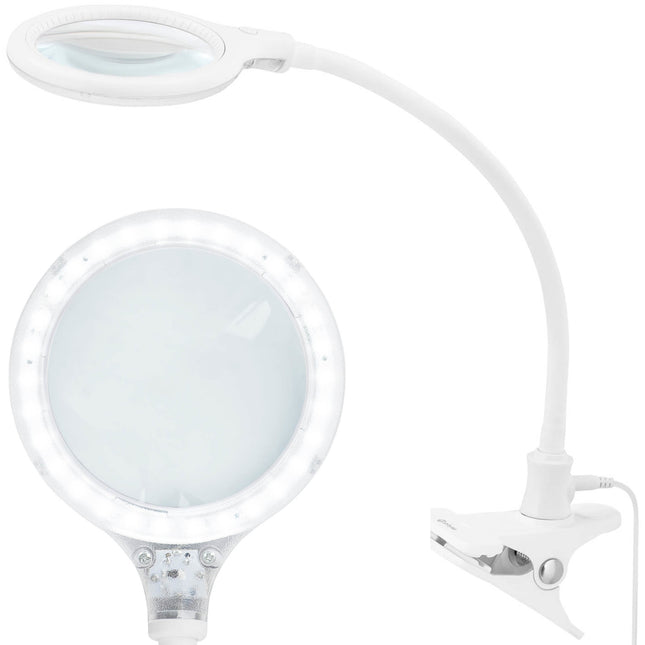 Workshop magnifying lamp for 5 diopters, 30x LED, diam. 125 mm
