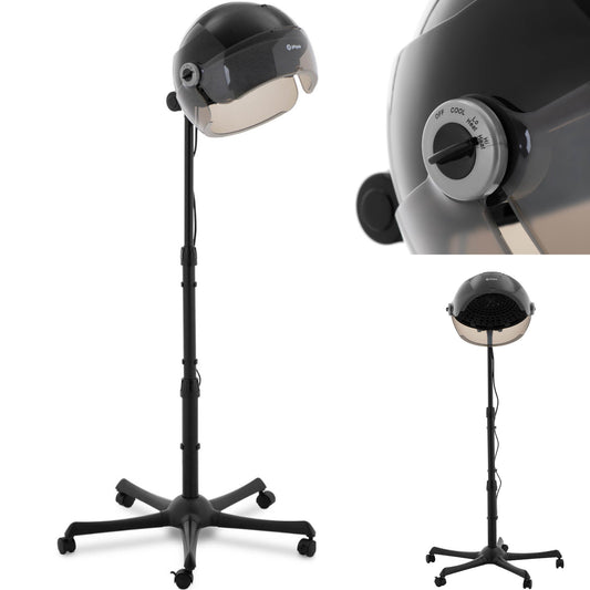 Physa Hairdressing helmet hair dryer standing on wheels, 1650 W, black