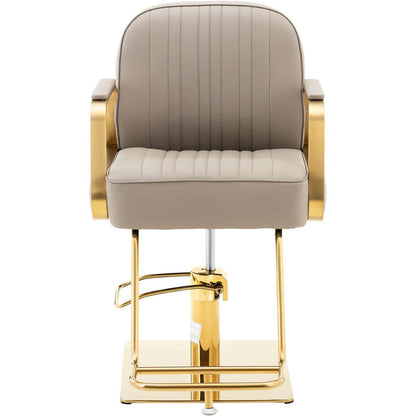 Physa Physa STAUNTON cosmetic barber chair with footrest - gray with gold – image 6