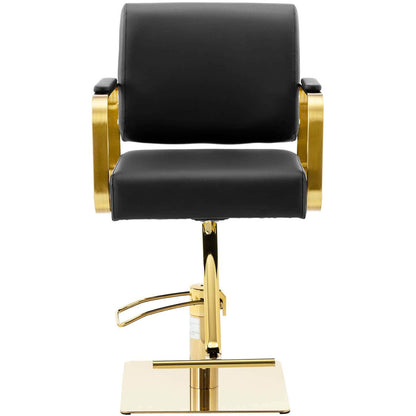 Physa Physa OTLEY cosmetic barber chair with footrest - black with gold – image 6