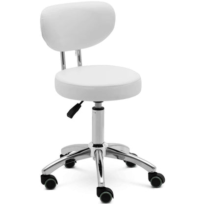 Physa Wheelchair stool hoker cosmetic with wheel support up to 150 kg ASCONA white – image 2