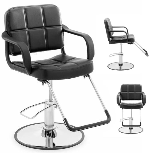 Physa Physa EPSOM cosmetic barber chair with footrest - black