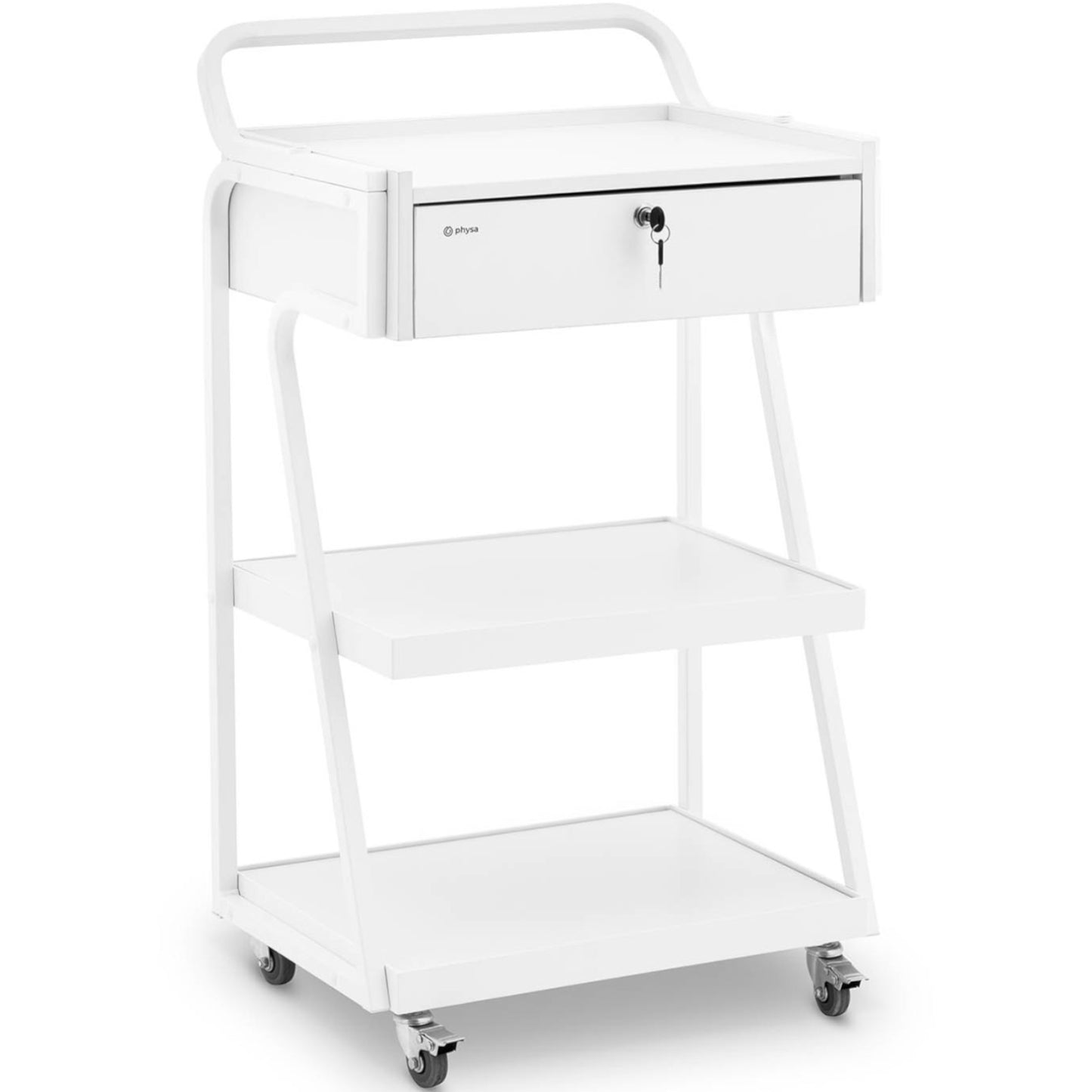 Physa Cart assistant cosmetic hairdresser 1 drawer 3 shelves 55 x 39 x 90 cm - white – image 2