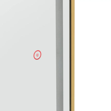 Physa Console hairdressing console mirror with LED lighting, oval, 180 x 70 cm - gold – image 3