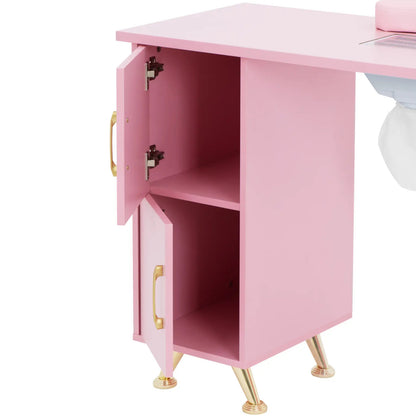 Physa Cosmetic desk with absorber support 120 x 45 x 80 cm - rose gold – image 5