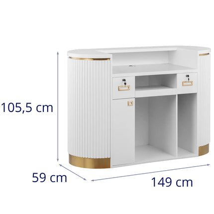 Physa Reception desk for the hotel office lounge with LED lighting – image 6