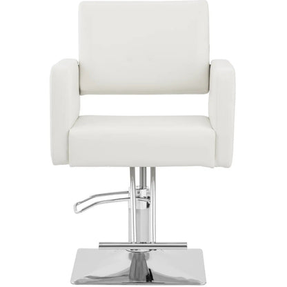 Physa Barber hairdressing chair with footrest CARLISLE - silver white – image 6