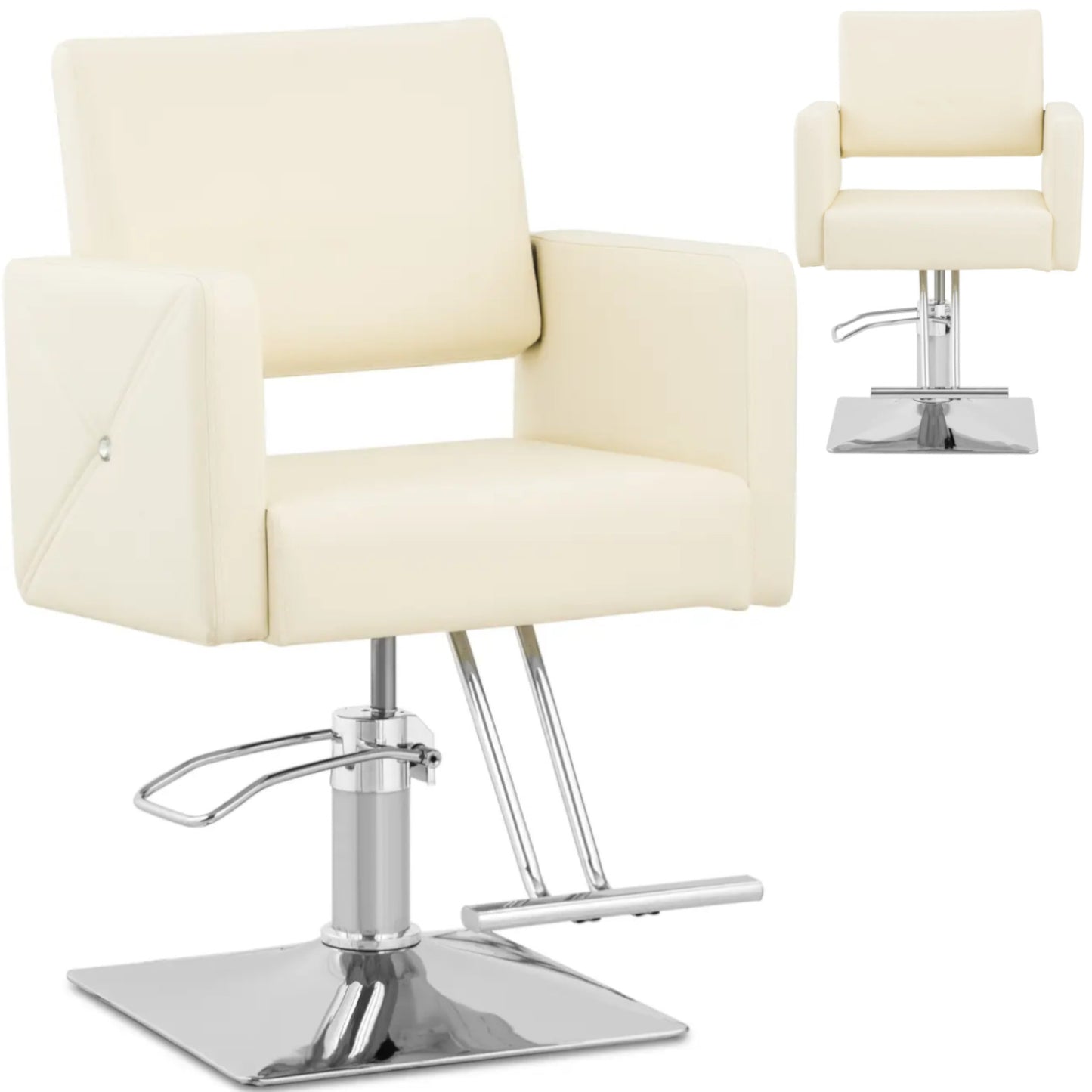 Physa CARLISLE barber hairdressing chair with footrest - cream